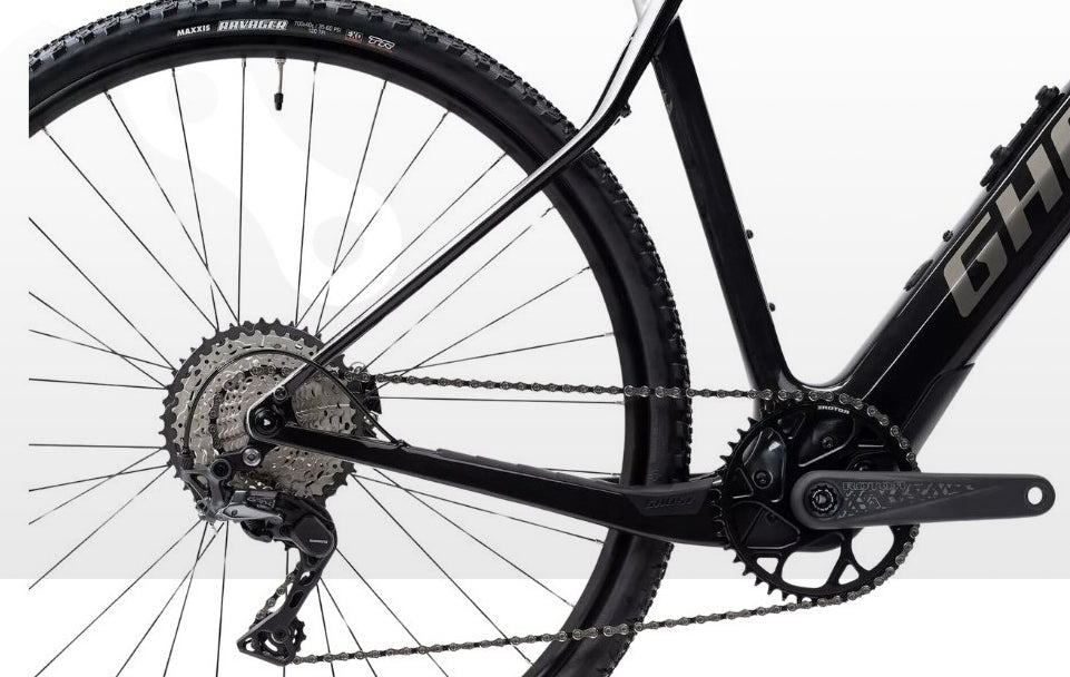 Vélo Gravel électrique GHOST Path Asket Advanced Carbone 430Wh Noir/Gris - 2024